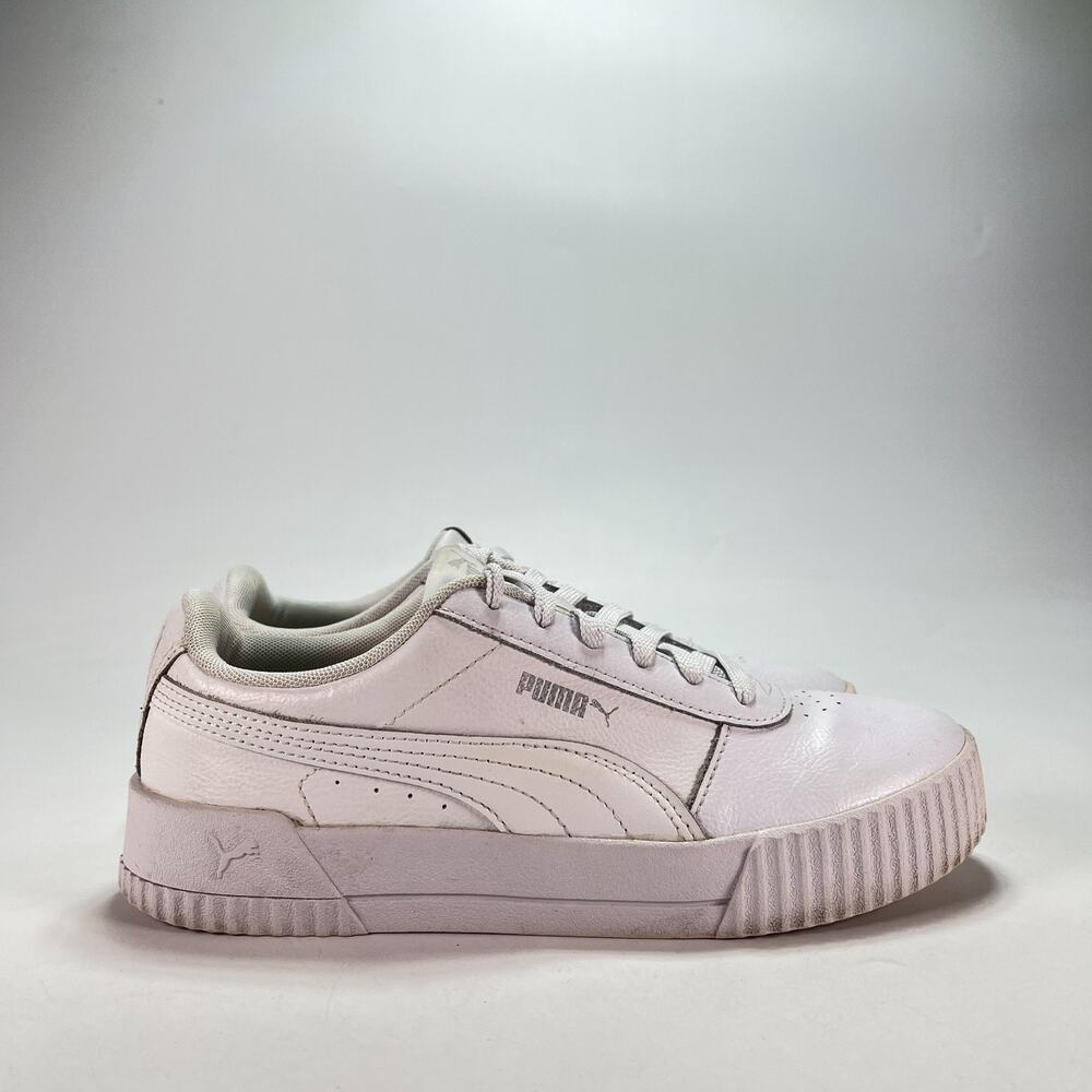 PUMA Carina Street White Leather Platform Sneakers 370325-02 Women's Size 8.5